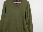 Vorschaubild 7 von Herren Pullover V-Neck Grün Gr. 52 XL Baumwolle Kaschmir