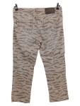Vorschaubild 2 von Damen Stoffhose Beige Animal-Print Gr. 40 W31 L24 Baumwolle