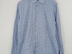 Vorschaubild 3 von Herren Business Hemd Blau Grafisch Langarm Slim Fit Gr. 54 XXL