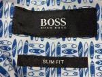 Vorschaubild 2 von Herren Business Hemd Blau Grafisch Langarm Slim Fit Gr. 54 XXL