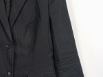 Vorschaubild 3 von Damen Blazer Gr. 42 XL Schwarz Nadelstreifen Wolle Business