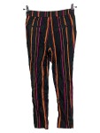 Vorschaubild 2 von Damen Stoffhose Gr. 34 W26 Schwarz Gestreift Viskose Casual