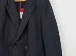 Vorschaubild 3 von Sakko Herren Gr. 50 L Blau Nadelstreifen Doppelreihig Business