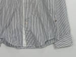 Vorschaubild 2 von Herren Business Hemd Blau Gestreift Gr. 46 S Langarm Baumwolle