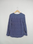Vorschaubild 4 von Damen Bluse Gr. 38 M Blau Weiß Punkte Langarm Viskose