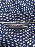 Vorschaubild 2 von Damen Bluse Gr. 38 M Blau Weiß Punkte Langarm Viskose