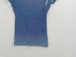 Vorschaubild 4 von Damen Poloshirt Blau Gr. 36 S Denim Look Farbspritzer