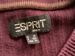 Vorschaubild 5 von Herren Pullover Gr. 52 XL Lila Rippstrick Gestreift V-Ausschnitt Casual