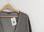Vorschaubild 4 von Damen Strickjacke Grau Gr. 40 L Pailletten Bindeverschluss