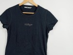 Vorschaubild 4 von Damen T-Shirt Schwarz Gr. 40 L Logo Casual Kurzarm Baumwolle