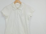 Vorschaubild 3 von Damen Poloshirt Weiß Gr. 40 L Kurzarm Logo-Stickerei