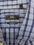 Vorschaubild 2 von Business Hemd Blau Kariert Regular Fit Gr. 54 XXL Langarm Baumwolle