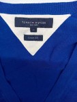 Vorschaubild 3 von Herren Strickjacke Blau Gr. 48 M Seide Baumwolle V-Ausschnitt
