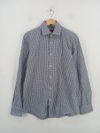 Vorschaubild 5 von Herren Business Hemd Blau Kariert Gr. 52 XL Regular Fit Baumwolle
