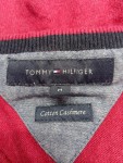 Vorschaubild 2 von Herren Pullover Rot Gr. 48 M V-Ausschnitt Baumwolle Kaschmir