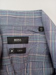 Vorschaubild 2 von Herren Business Hemd Blau Kariert Gr. 52 XL Langarm