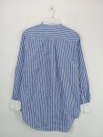 Vorschaubild 2 von Damen Hemdbluse Bluse Gr. 36 S Blau Gestreift Langarm Baumwolle