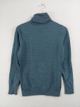 Vorschaubild 2 von Damen Pullover Rollkragen Gestreift Petrol Gr. 36 S Casual