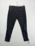 Vorschaubild 2 von Damen Jeans Hose Gr. 40 W31 L29 Schwarz Schnürung Regular Fit