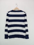 Vorschaubild 2 von Pullover Damen Gr. 42 XL Blau Weiß Gestreift V-Ausschnitt