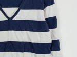 Vorschaubild 4 von Pullover Damen Gr. 42 XL Blau Weiß Gestreift V-Ausschnitt