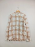 Vorschaubild 2 von Herren Freizeithemd Hemd Kariert Weiß Braun Orange Gr. 50 L