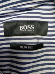 Vorschaubild 2 von Slim Fit Business Hemd Herren Blau Gestreift Gr. 46 S Baumwolle