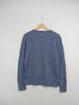 Vorschaubild 3 von Herren Pullover Blau Gr. 50 L Baumwolle Rundhals Langarm