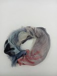 Vorschaubild 2 von Damen Schal Tuch Wolle Mehrfarbig Gestreift Fransen 120x116 cm