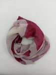 Vorschaubild 3 von Damen Schal Wolle Mehrfarbig Rot Beige Fransen 120x124cm