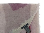 Vorschaubild 4 von Damen Schal Wolle Mehrfarbig Rot Beige Fransen 120x124cm