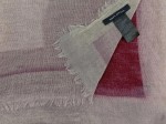 Vorschaubild 5 von Damen Schal Wolle Mehrfarbig Rot Beige Fransen 120x124cm