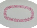 Vorschaubild 3 von Servierplatte Porzellan Weiß Blumenmuster 32x21 cm Klassisch