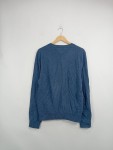 Vorschaubild 2 von Herren Strickjacke Cardigan Blau Kaschmir Gr. L V-Ausschnitt
