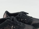 Vorschaubild 5 von Sneaker low Damen Gr. 40 Schwarz Leder Glitzer Pailletten