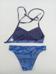 Vorschaubild 2 von Bikini Damen Gr. 32 Blau Blumenmuster Bademode