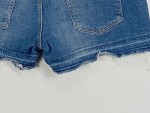 Vorschaubild 6 von Damen Jeans Shorts Gr. 30 Blau Distressed Fransen