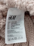 Vorschaubild 3 von Strickmütze Bommel Beige Zopfmuster Damen
