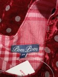 Vorschaubild 3 von Festkleid Mädchen Gr. 104 Rot Samt Punkte Schleife Tüll