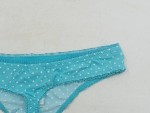 Vorschaubild 6 von Damen String Tanga Slip Türkis Punkte Spitze Schleife Gr. S
