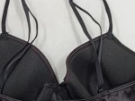Vorschaubild 6 von BH Bustier Top Damen Größe 75B Schwarz Satin Bügel-BH