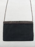 Vorschaubild 2 von Clutch Abendtasche Glitzer Schwarz Silber Kette