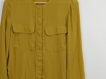 Vorschaubild 2 von Hemdbluse Bluse Langarm Olivgrün Brusttaschen Gr. 36