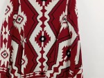 Vorschaubild 5 von Strickjacke Damen Gr. 34 Ethno Muster Rot Cardigan