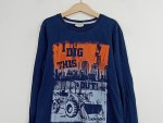 Vorschaubild 7 von Langarmshirt Gr. 134 Traktor Bagger Blau Orange
