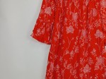 Vorschaubild 5 von Carmenbluse Off-Shoulder Rot Blumenmuster Volants Gr. 38
