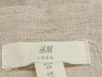 Vorschaubild 4 von A-Linienrock Damen Gr. 38 Beige Leinen Knopfleiste Bindegürtel Sommerrock