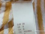 Vorschaubild 4 von Bluse gestreift mit Spitze an den Ärmeln gelb weiß Gr. 38 M