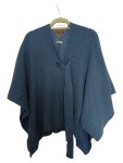 Vorschaubild 1 von Damen Cape Poncho Blau UNI Casual Klassisch Strick