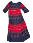 Vorschaubild 2 von Damen Freizeitkleid Gr. 40/XS Mehrfarbig Bohemian Maxikleid